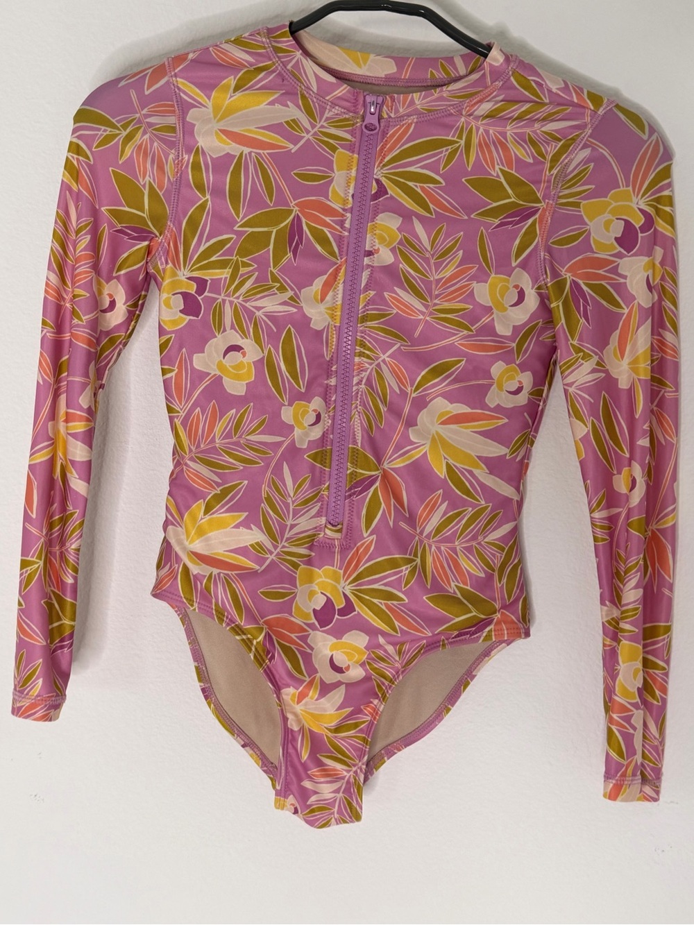 Tea Collection Long Sleeve Rashgaurd One-Piece Swimsuit Girls Sz 10